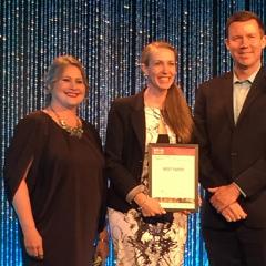 Monica Taylor with her award